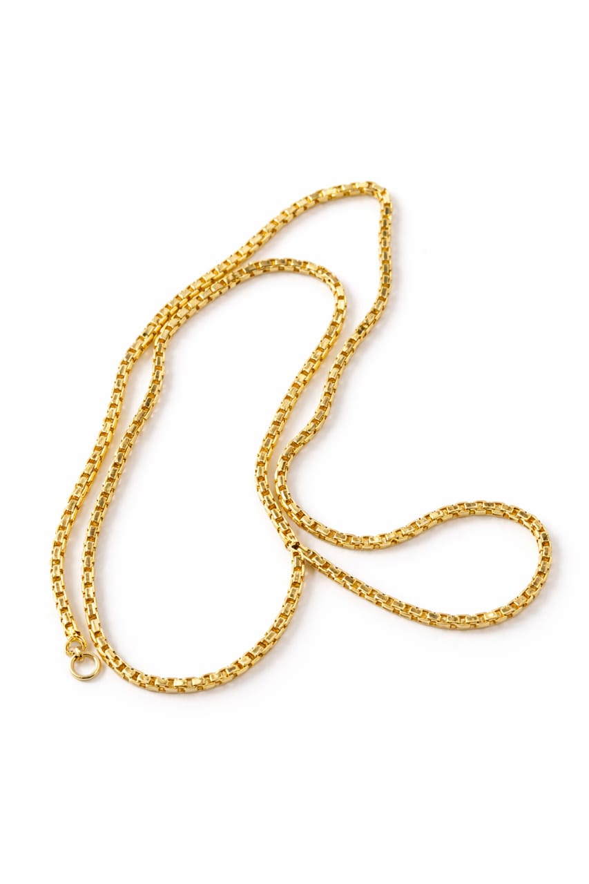 Micro Gold Box Chain – Classic Single Line For MEN 18"