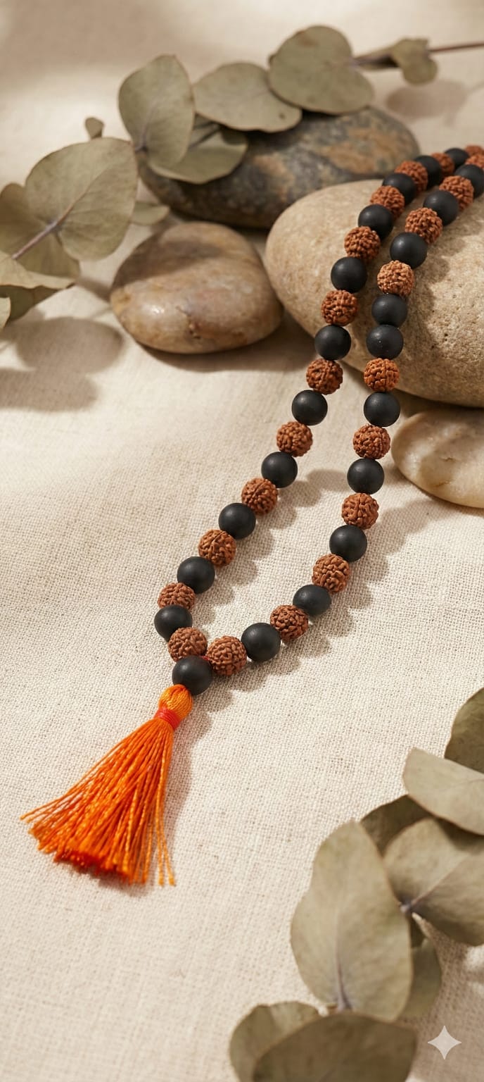 Black Bead Chain with Tirupati Balaji Idol