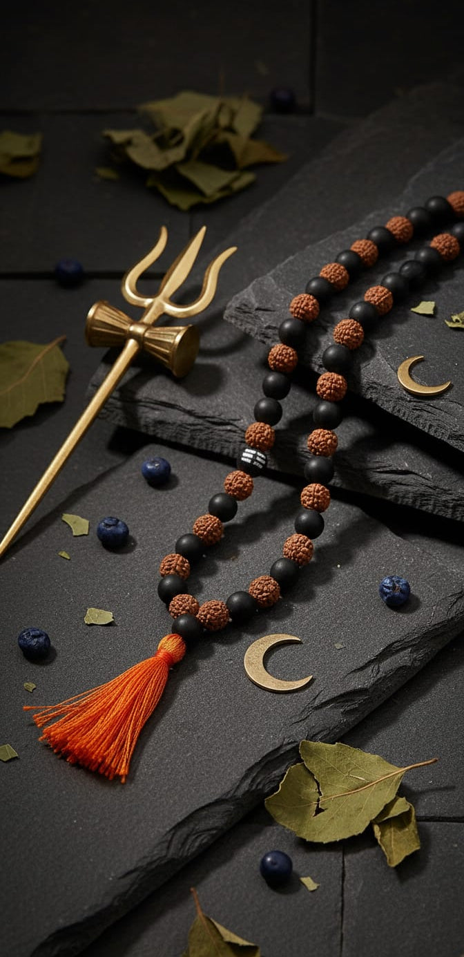 Black Bead Chain with Tirupati Balaji Idol